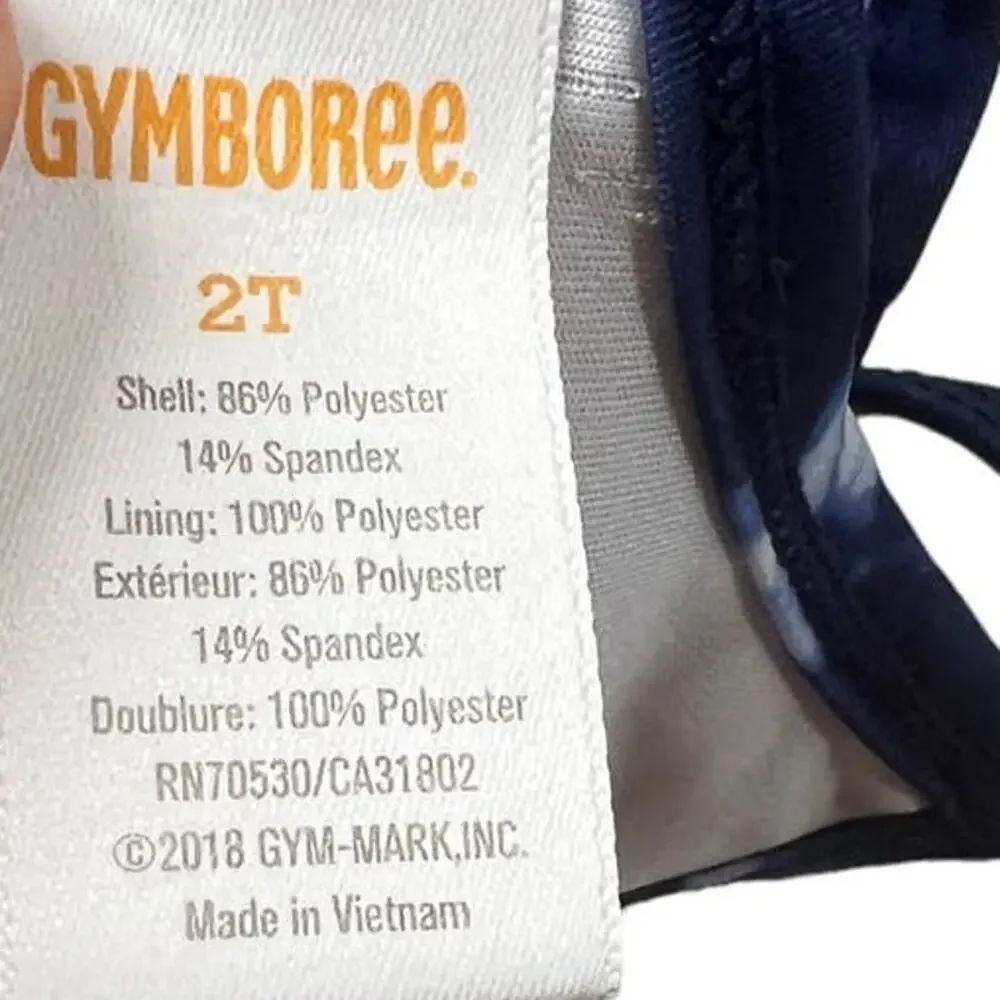 GYMBOREE Blue Striped 2 Piece Swim Suit SZ 2T